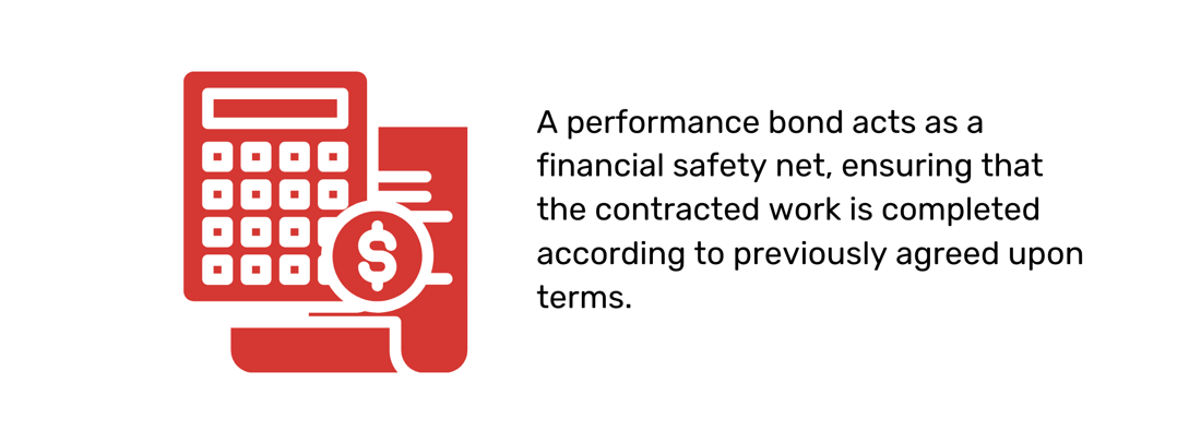 A performance bond acts as a financial safety net, ensuring that the contracted work is completed according to previously agreed upon terms.