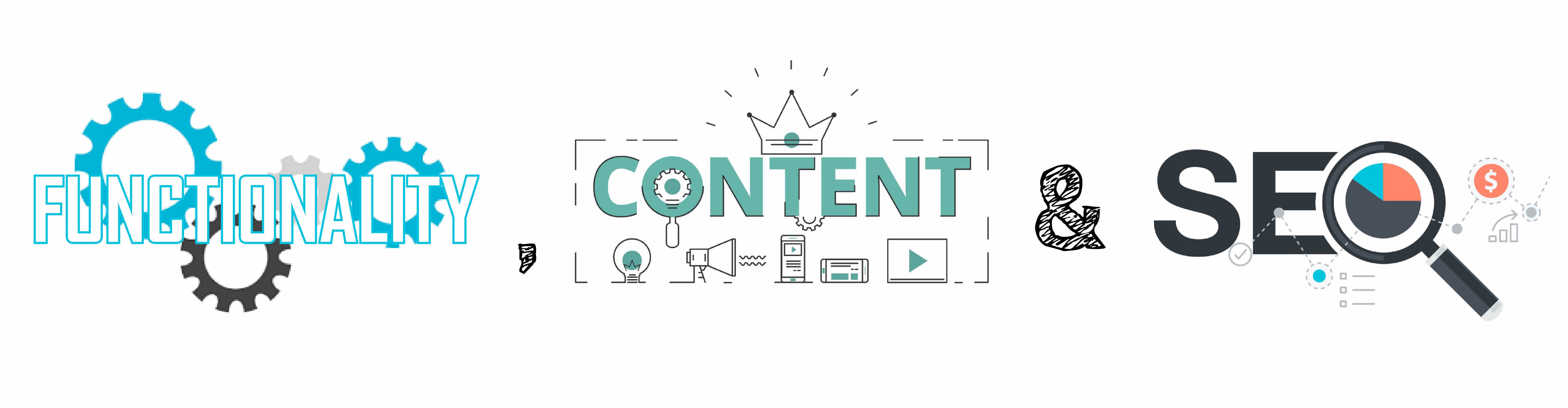Content,functionality,SEO Graphic
